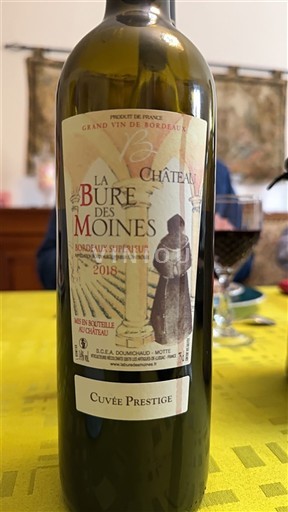 Bordeaux Bordeaux Supérieur Château La Bure des Moines Prestige 2018