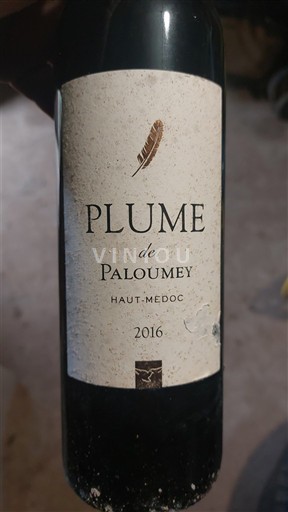 Bordeaux Haut-Médoc Château Paloumey Plume de Paloumey 2016