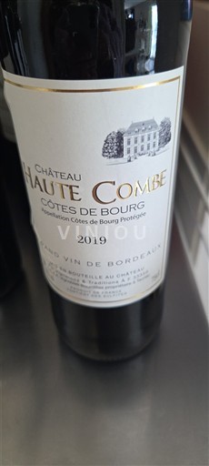 Бордо Кот-де-Бур. Château S Hautes Combes 2019