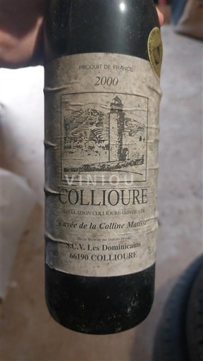 Roussillon Collioure Cave des Dominicains de la Colline Manso 2000