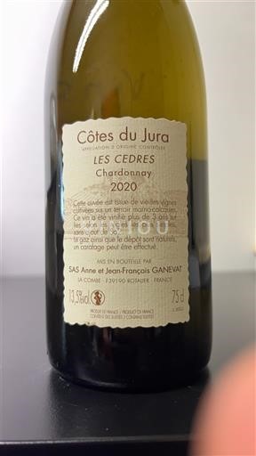 Jura Côtes-du-jura Anne et Jean-François Ganevat Les Cèdres 2020