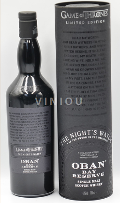 Viski Single Malt Whisky Game Of Thrones Whisky Night's Watch Oban  Škotska Highlands