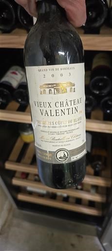 Bordeaux Niet gespecificeerd Château Vieux Château Valentin 2003