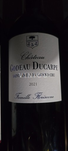 Bordeaux Saint-Émilion Grand Cru Grand Cru Château Godeau Ducarpe 2021