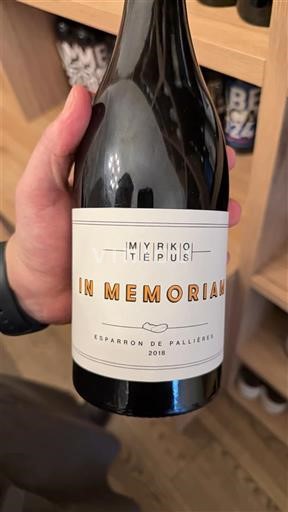 Provence Coteaux d'Aix-en-Provence Myrko Tepus In Memoriam 2018