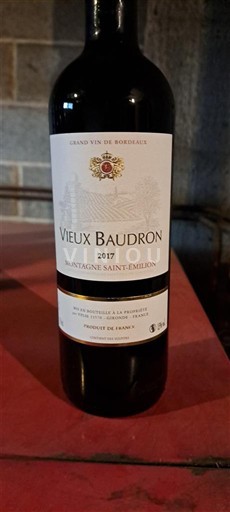 Bordeaux Montagne-Saint-Émilion Vieux Baudron 2017