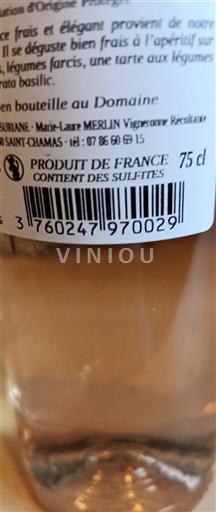 Provence Coteaux d'Aix-en-Provence Domaine Suriane Icke årgångsbetecknad