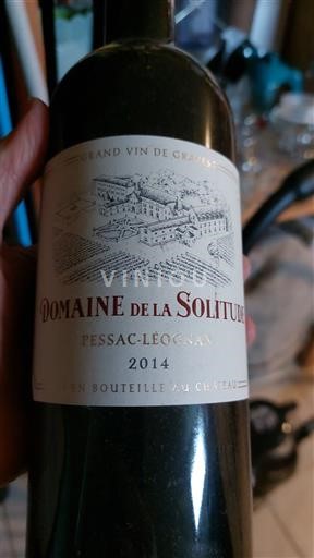 Bordeaux Pessac-Léognan Domaine La Solitude 2014