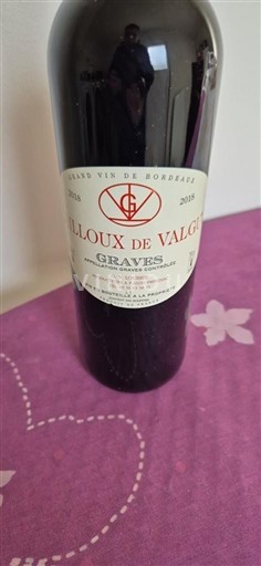 Bordéus Graves Villoux de Valgié 2018