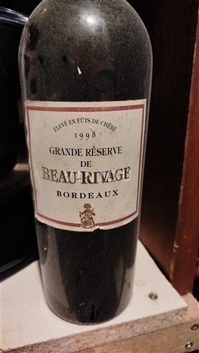 Bordeaux Beau-Rivage Grande Réserve 1998