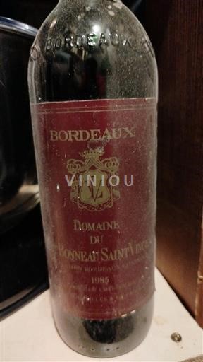 Bordeaux Domaine Bonneau Saint Vincent 1989