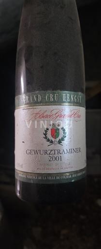 Elzas Gewurztraminer Grand Cru Domaine Viticole de la Ville de Colmar Grand Cru Hengst 2001