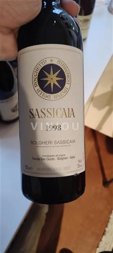 Tuscan Wines Unspecified Tenuta San Guido Sassicaia 1998