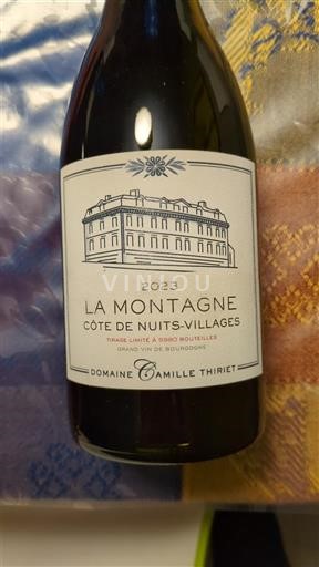 Bourgogne Côte de nuits villages Domaine Camille Thiriet La Montagne 2023