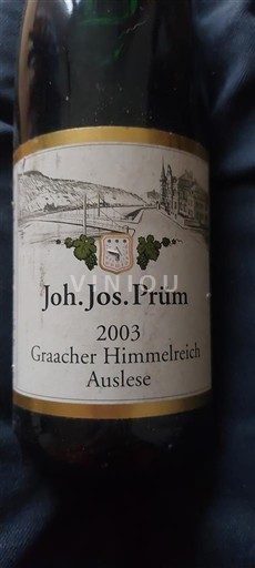 Moselle Mosel Joh. Jos. Prüm Graacher Himmelreich Auslese 2003