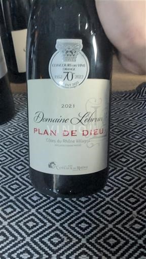 Valle del Rodano Non specificato Domaine Lebrun Plan de Dieu 2021