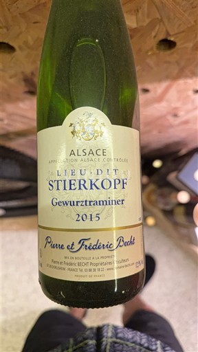 Alsace Château Pierre et Frédéric Becht Lieu-dit Stierkopf Gewurztraminer 2015