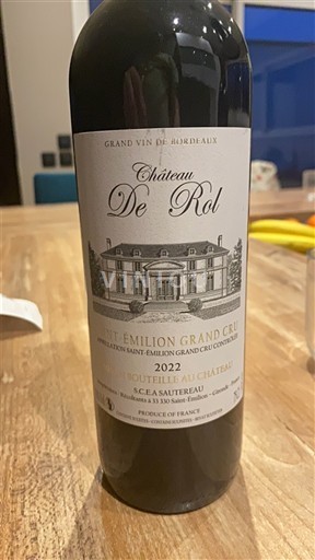 Bordeaux Saint-Émilion Grand Cru Grand Cru Château Rol 2022