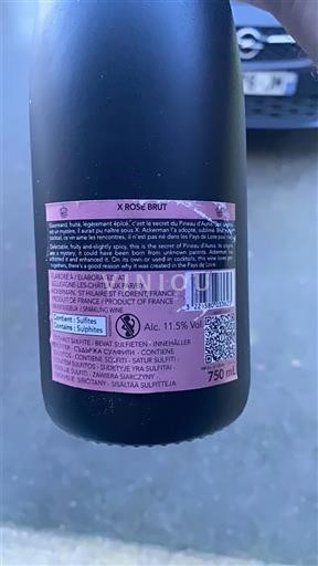 Vallée de la Loire Crémant-de-loire Ackerman X Rosé brut Non Millésimé