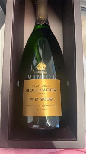 Champaña Champán Bollinger R.D. 2008
