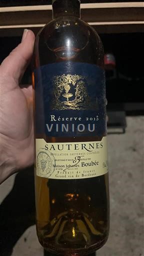 Bordeaux Sauternes Maison Johanes Boubée Réserve 2013