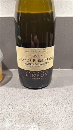 Borgogna Chablis Premier Cru Domaine Pinson Frères Mont-de-Milieu 2023