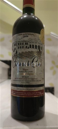 Bordeaux Blaye Château Le Cône Vieilles Vignes 2010