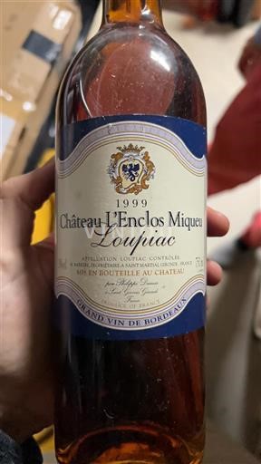 Bordeaux Loupiac Château L'Enclos Miqueu 1999