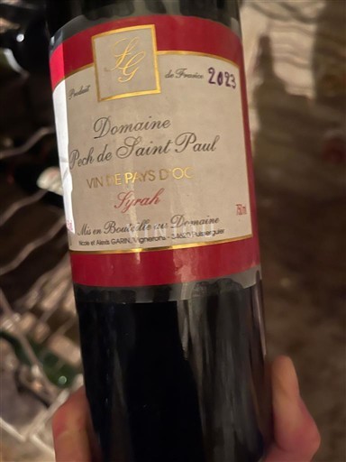 Languedoc a Roussillon Pays d'Oc Domaine Pech de Saint Paul Syrah 2023
