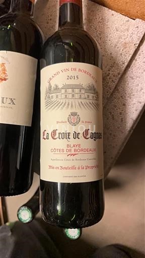 Bordeaux Blaye-Côtes-de-Bordeaux La Croix de Cagnas 2015