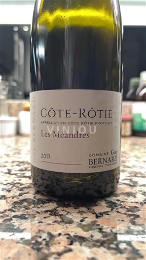 Thung lũng Rhône Côte-rôtie Domaine Guy Bernard Les Méandres 2017