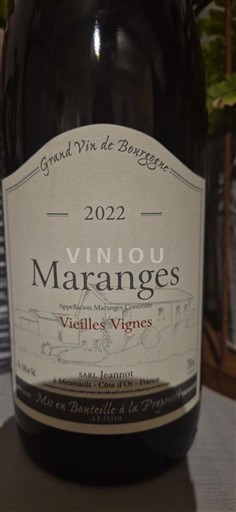 Borgogna Maranges Sarl Jeannot Vieilles Vignes 2022