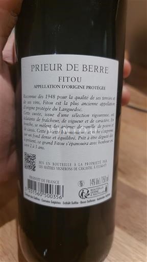 Languedoc Fitou Prieur de Berre 2020