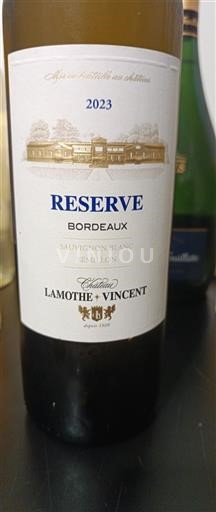 Bordeaux Château Lamothe-Vincent Réserve 2023