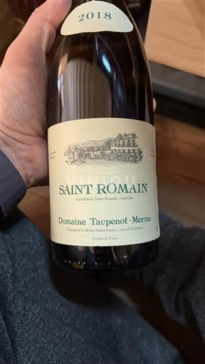 Burgundy Saint-Romain Domaine Taupenot-Merme 2018