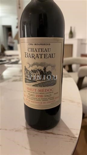 Bordeaux Haut-Médoc Château Barateau 1998