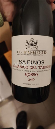 Кампанія Aglianico del Taburno Il Poggio Safinos 2016