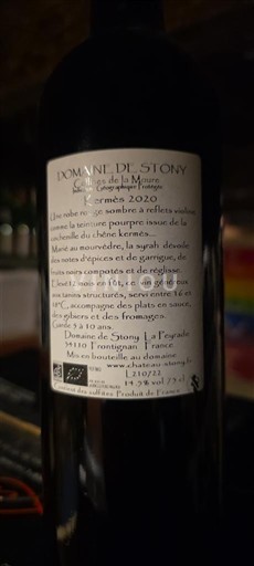 Langvedok Grès de Montpellier Domaine Stony Kermès 2020