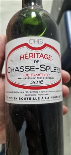 Bordeaux Haut-Médoc Château Chasse-Spleen Héritage de Chasse-Spleen 2016