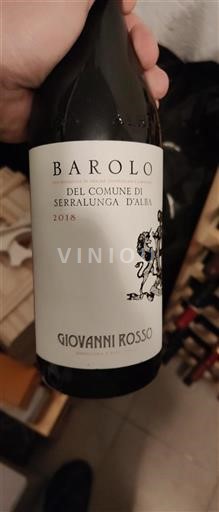 Piamonte Barolo Giovanni Rosso Del Comune di Serralunga d'Alba 2018