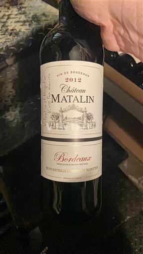 Bordeaux Château Matalin 2012
