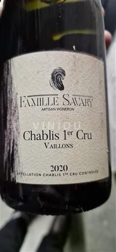 Burgund Nicht spezifiziert Premier Cru Famille Savary Vaillons 2020
