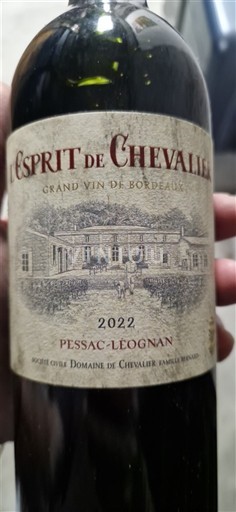 Bordeaux Pessac-Léognan Domaine Chevalier L'Esprit de Chevalier 2022