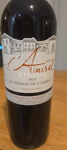 Languedoc y Rosellón País de Oc Domaine L'Amiral Le Voyage de l'Amiral 2022