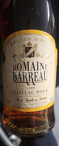 Jugozahod Ni doloceno Domaine Barreau 1999