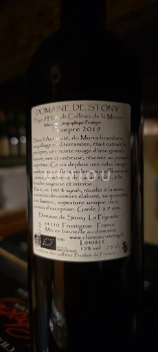 Languedoc y Rosellón Collinas de la Moure Domaine Stony Syrah 2019