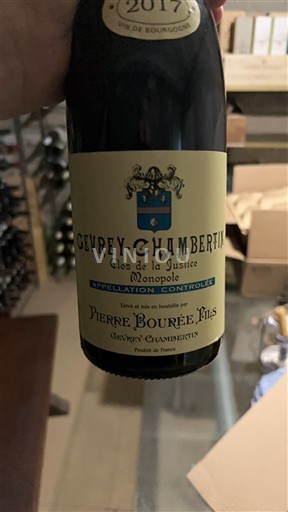 Bourgogne Gevrey-chambertin Pierre Bourée Fils Clos de la Justice Monopole 2017
