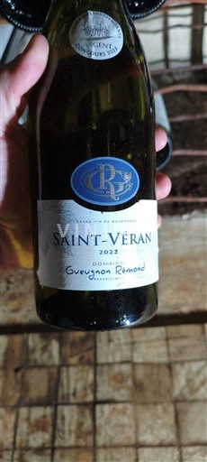 Borgonha Saint-Véran Domaine Gueugnon Remond 2022