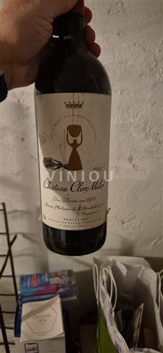 Bordeaux Pauillac Château Clerc Milon 1982