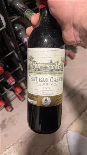 Bordeaux Château Cazeau 2003